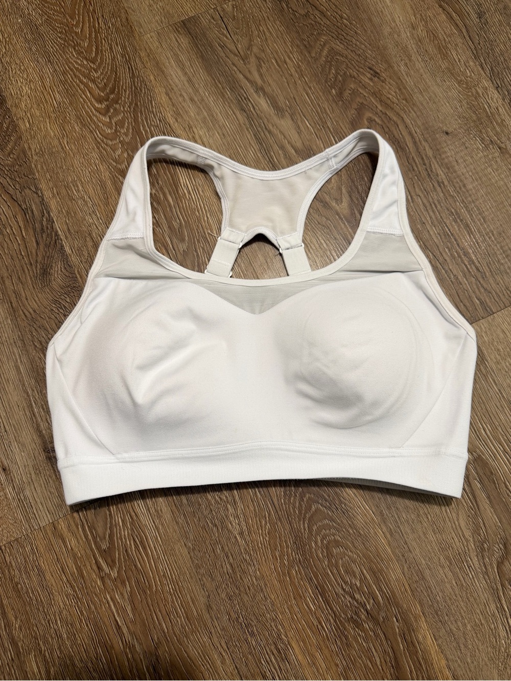 Gymshark White Racerback Padded Sports Bra